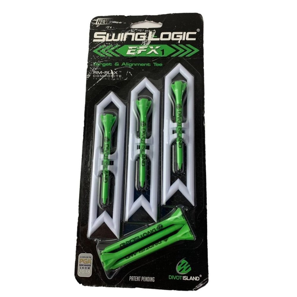 Swing Logic Efx-1 Golf Target Training Aid Alignment Tee Tool 3pk
